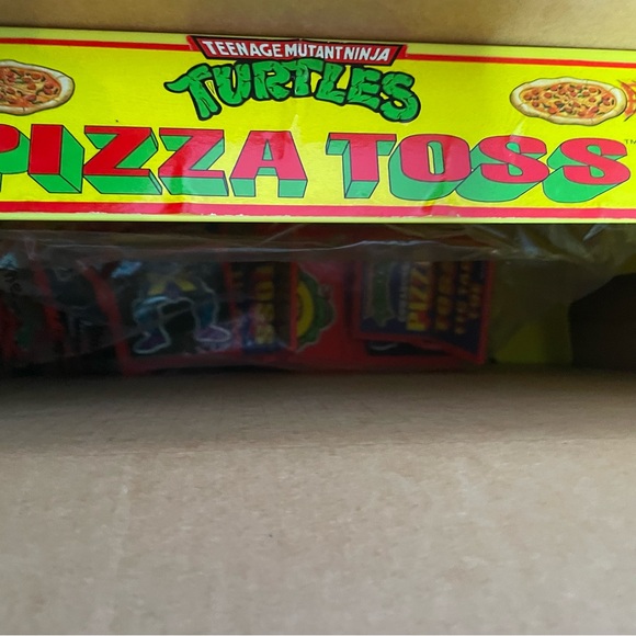 TMNT Cowabunga Pizza Toss Tic Tac Toe 1991 Ramco Very Rare Complete Original Box - Picture 12 of 16